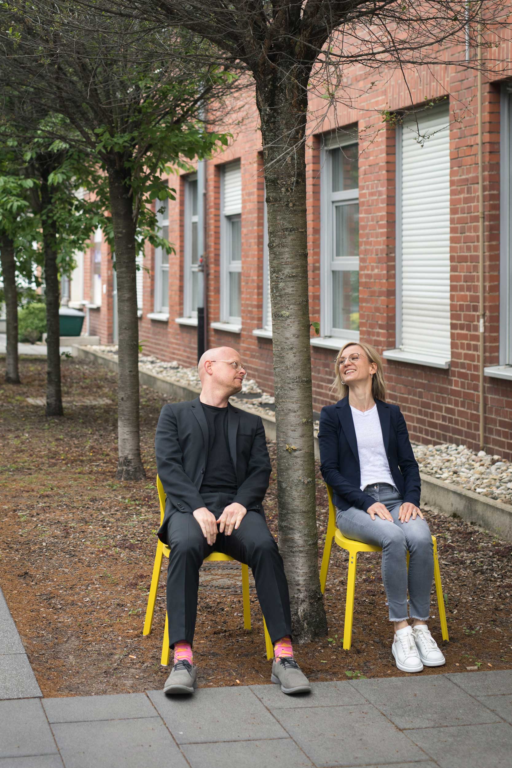 Sophie und Matthias vom Team der Bermüller+Niemeyer Architekturwerkstatt.