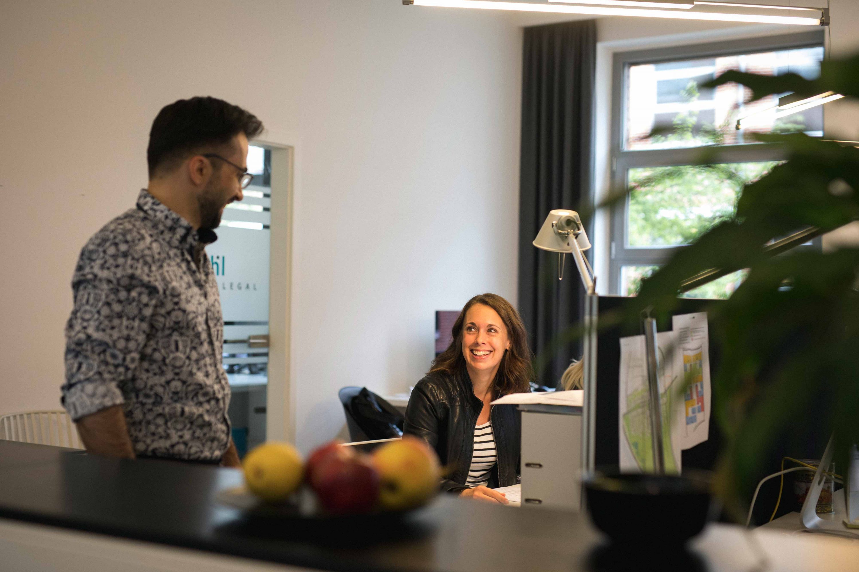 Mehdi und Sibylle vom Team der Bermüller+Niemeyer Architekturwerkstatt.