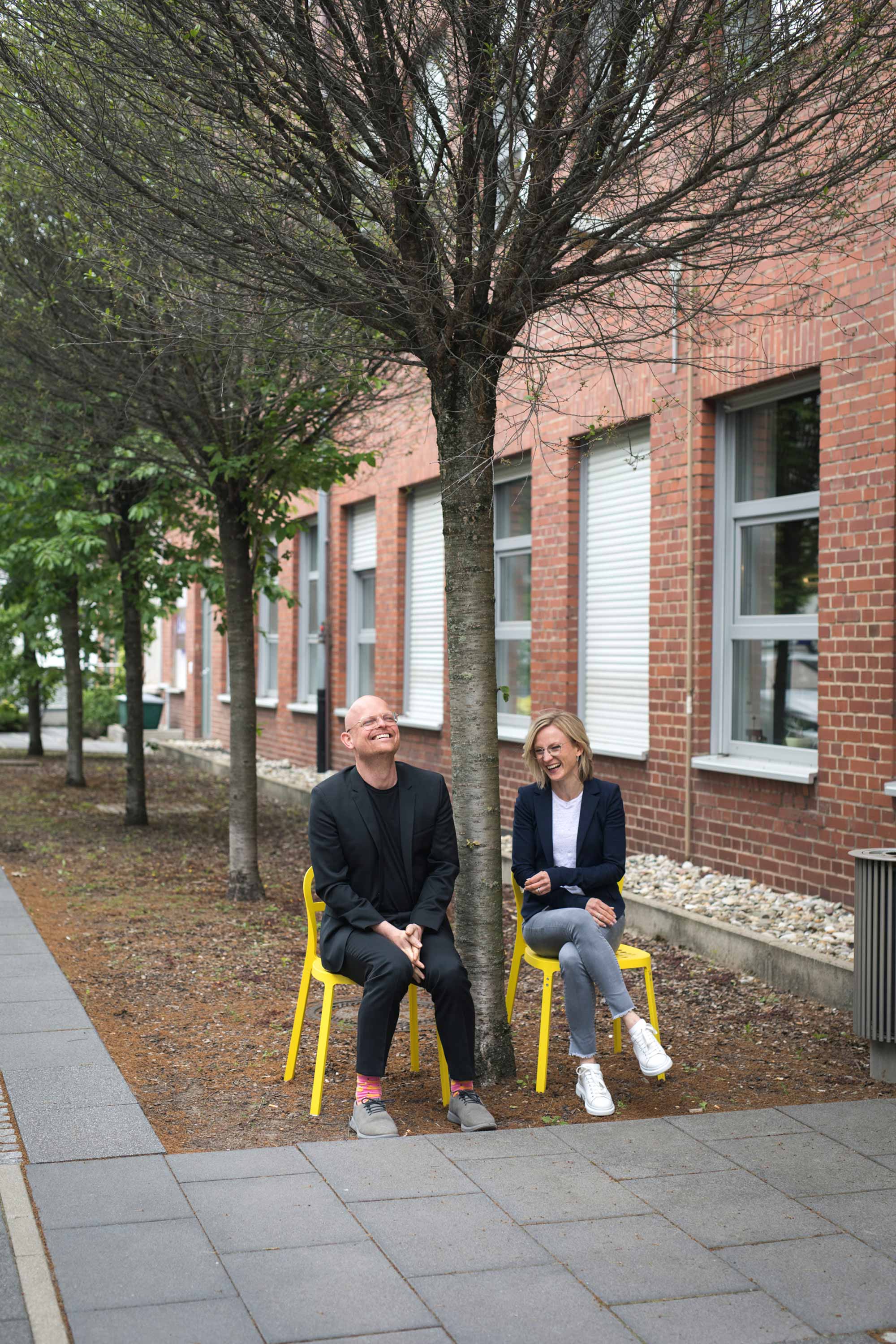 Matthias und Sophie vom Team der Bermüller+Niemeyer Architekturwerkstatt.