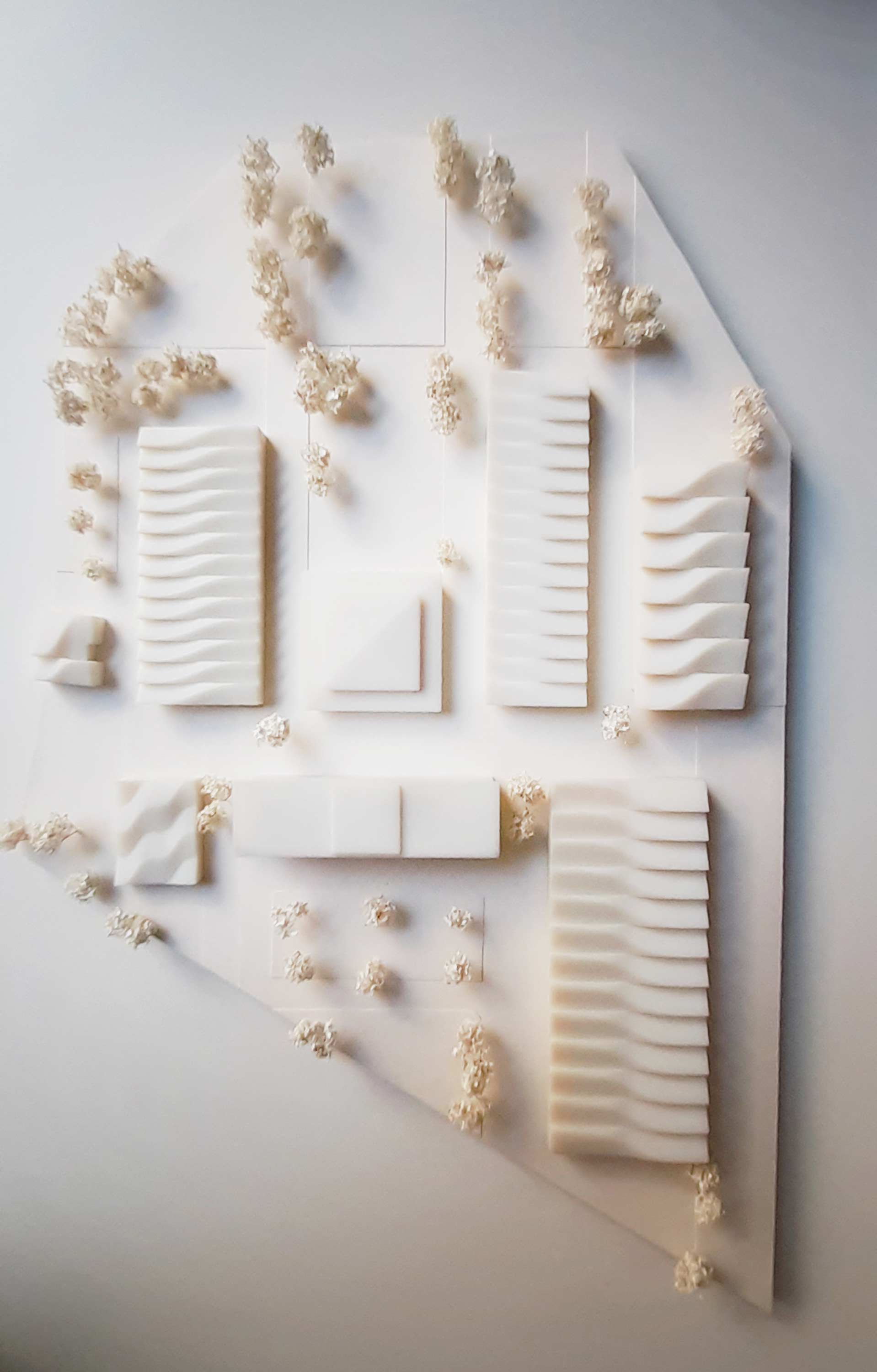 Konzeptmodell für den Entwurf vom Campus Hanwerk in Halle (Saale) vom Bermüller+Niemeyer Team.