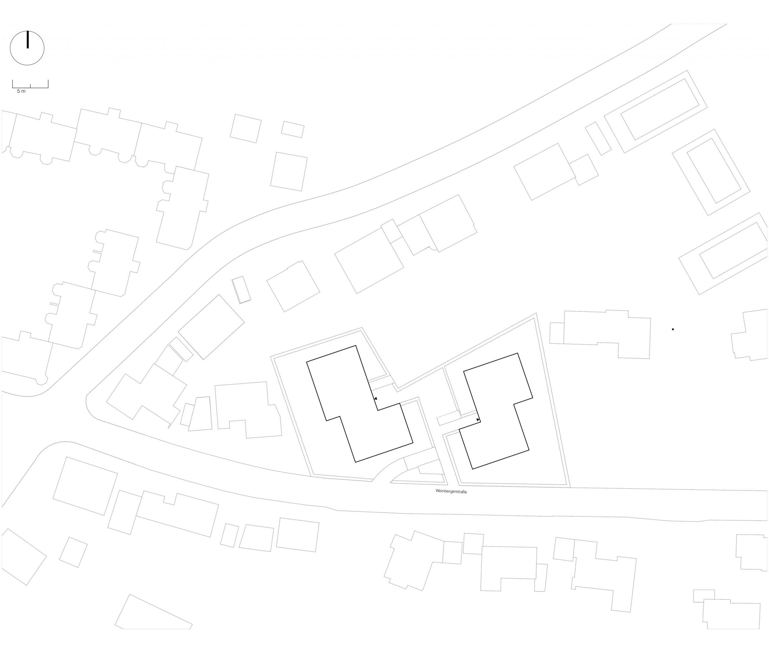 Der Lageplan der Villen WNK.